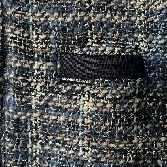 NWT Members Only Wool Blend Hooded Tweed Bomber Puff Jacket M - Picture 9 of 12